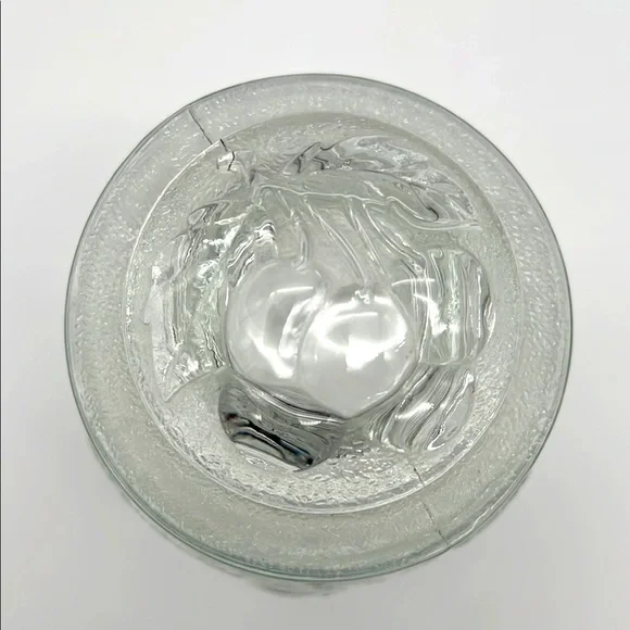 Libbey Orchard Clear Glass Embossed Country Fruit Vintage Canister Cookie Jar - Picture 5 of 11